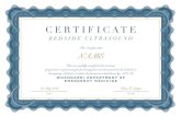CERTIFICATE€¦ · CERTIFICATE BEDSIDE ULTRASOUND This Certifies that NAME Has successfully completed the training programme requirement for practicing focused ultrasound at the