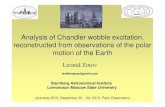Analysis of Chandler wobble excitation, reconstructed from ...Analysis of Chandler wobble excitation, reconstructed from observations of the polar motion of the Earth Leonid Zotov
