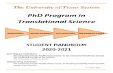 PhD Program in Translational Science · Advanced Degree Documentation of Academic Record Demonstration of Ability to Participate in an Advanced Academic Program Demonstration of Proficiency