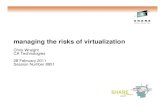 Chris Wraight CA Technologies 28 February 2011 Session …€¦ · address various risks, including security, that virtualization brings. Some of the security risks are similar to