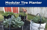 Modular Tire Planter - noble.org...Fabricate Floor Panel (cont’d) Step 2: Prepare a liner for the floor panel using a piece of heavy weight weed barrier fabric such as Dewitt Pro
