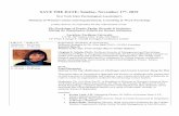SAVE THE DATE: Sunday, November 17 , 2019...SAVE THE DATE: Sunday, November 17 th, 2019 New York State Psychological Association’s Divisions of Women’s Issues and Organizational,
