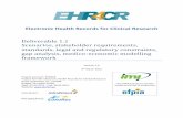 Deliverable 1.1: Scenarios, stakeholder requirements, standards, …€¦ · An inventory of legal and regulatory constraints on the use of EHR data for research, and an analysis