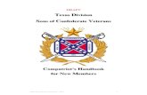 DRAFT - SCV Texasscvtexas.org/uploads/TDSCV_New_Member_Handbook_rev_2017.pdf · Texas Division Command & Staff 2016 – 2017 Division Commander Gary Bray Division Lt. Commander (Heritage