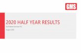2020 HALF YEAR RESULTS · 04.08.2020  · Opex Overheads Exceptional Items-0.6 Tax-3.9 Changes in Working Capital Capex and Other Net Cashflow 55.0 14.1 Overheads-7.5 Revenue Exceptional