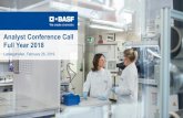 Analyst Conference Call Full Year 2018 - BASF 2019. 2. 25.آ  2 February 26, 2019 | BASF FY 2018 Analyst