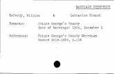 MARRIAGE REFERENCE Raferdy, William M Catherine Howard ......MARRIAGE REFERENCE Railings, John Adam M Sary Cave Remarks: Prince George's County-Date of Marriage: 1787, April 10 Reference: