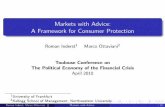 Markets with Advice: A Framework for Consumer Protectionidei.fr/sites/default/files/medias/doc/conf/pol/ottaviani_slides.pdf · Reliance on Financial Advice US Department of Treasury