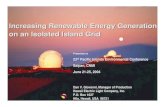Increasing Renewable Energy Generation on an Isolated ......Title: Increasing Renewable Energy Generation on an Isolated Island Grid Author "US EPA, Region 9, Pacific Islands Office"