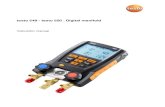 testo 549 - testo 550 . Digital manifold...0 to 60 bar). Pay particular attention with systems with refrigerant R744, as these are often operated with higher pressures. Measuring 1.