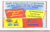 Sixth International C.onference Short E · Sixth International Conference on the Short Story in English "SHORT FICTION . 2000" Iowa City, Iowa, October 12-15, 2000