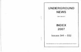 UNDERGROUND NEWS INDEX 2007.pdf · 740 INDEX TO 2007 ISSUES OF UNDERGROUND NEWS Page entries marked * are, or include, photographs or other illustrations Accidents, collisions , Chesham,