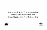 Introduction to Communicable Disease and Carolina · Q Fever Case Definition Acute Form ‐Probable (2009) Clinical Evidence • Acute fever and one or more: • Rigors, • severe