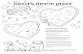 heart’s desire pizza...heart’s desire pizza Valentines of all ages will have a fun time sprinkling heart-shaped personal pizzas with whatever tasty toppings their hearts desire.