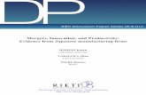 Mergers, Innovation, and Productivity:Evidence from ...2 Mergers and Innovation: Evidence from Japanese Manufacturing Firms 1. Introduction There was a large wave of mergers and acquisitions