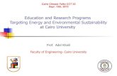 Cairo University CCT · Renewable Energy Education in Egypt • 18 state universities • 18 private universities • Military technical college and institutes • Most state universities