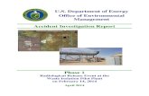 U.S. Department of Energy Office of Environmental ...€¦ · 22/4/2014  · Office of Environmental Management . Accident Investigation Report . Phase 1. Radiological Release Event