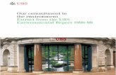 aUBS Our commitment to the environment Extract from the ... · Environmental Report 1998-99. Foreword The Group Executive Board’s view On 15 July 1998, shortly after the ... system