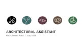ARCHITECTURAL ASSISTANT · • High level of competency and experience (1 year practice experience minimum) with ArchiCAD and representation software • Technical knowledge of low