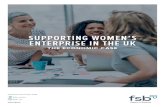 SUPPORTING WOMEN’S ENTERPRISE IN THE UK · 2019. 11. 29. · Women Led Businesses • Women led businesses also evidence an increase in employment and now represent 12.55% of total