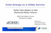 Solar Hot Water in the Demand Rate Future · 1 Jeff Curry Lakeland Electric ... 124,000 Total Customers 104,000 Res. Customers (95% all‐electric) Winter Peaking. 3 How important