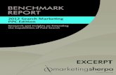 BENCHMARK REPORT · 2012 Search Marketing PPC Edition BENCHMARK REPORT EXCERPT. ... Half of marketing budgets go to online marketing, on average ..... 76 Chart: Percentage of total