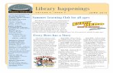 Library happenings · The Dalles-Wasco Summer Learning Club for all ages County Public Library 722 Court St The Dalles OR 97058 (541)296-2815 Monday—Thursday 10 a.m.—8:30 p.m.