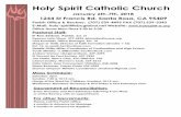 Holy Spirit Catholic Churchholyspirit-sr.org/wp-content/uploads/2018/01/1-7-2018.pdfJan 01, 2018  · #2-M. Cusack Tim Sullivan, Shirley Sullivan Sherry Johnson, Loyde Johnson, Laurie
