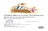 CDBG Micro-Loan Guidelines - Maine.gov...loan review committee will set these terms after considering the financial gap to be filled, the potential rate of return and the benefit to