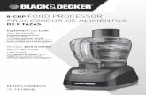 Food Processor Procesador de alimentos FOOD PROCESSOR.pdf · processing food to reduce the risk of severe injury to persons or 3) The damage to the food processor. A scraper may be