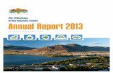 New City of Kamloops, British Columbia, Canada Annual Report 2013 · 2017. 2. 23. · Annual Report 2013 For the year ended December 31, 2013 Prepared by: City of Kamloops ... Kms