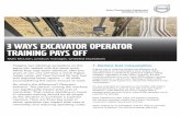 3 ways excavator operator training pays off · 3. Reduce idle times Training operators to reduce idle time can slow depreciation and reduce maintenance costs. While it is not uncommon