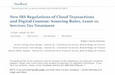 New IRS Regulations of Cloud Transactions and Digital ...media.straffordpub.com/products/new-irs... · 1/28/2020  · Page 6 Proposed regulations on cloud-based and other digital