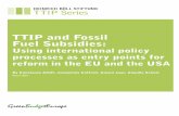 TTIP and Fossil Fuel Subsidies - us.boell.org2 TTIP And FoSSIl FUEl SUBSIdIES: USIng InTErnATIonAl PolICy ProCESSES AS EnTry PoInTS For rEForM In ThE EU And ThE USA TTIP, G 20 and