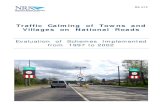 Traffic Calming of Towns and Villages on National Roads · 2017. 3. 9. · traffic calming at towns and villages on the network of national roads and the evaluation of the effectiveness