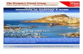 The Women’s Travel Group Presents: WONDERS OF ......2018/06/04  · The Women’s Travel Group Presents: WONDERS OF SARDINIA & ROME Travel Dates: October 1 – 7, 2018 8 days, 6