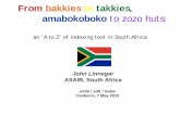 From bakkies to takkies, amabokoboko to zozo hutsiped-editors.org/...Bakkies-to-takkies_May2015.pdf · Canberra, 7 May 2015 . bakkies (‘utes’) old and new from bak (Afrikaans)