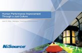 Human Performance Improvement Through a Just Culture · Human Performance Improvement Through a Just Culture. Moving from a Reactive Safety Culture. Principles of Human Performance