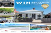 WIN BRUNSWICK · 2019. 2. 19. · ceilings, double-glazed windows, plantation shutters, marble benchtops and vanities, polished concrete and Tallowwood solid timber flooring are all