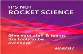 IT’S NOT ROCKET SCIENCE - Meta-Org.commeta-org.com/downloads/meta_staff.pdf · It's Not Rocket Science - Staff & Team Development. WORKING SMARTER NOT HARDER Most of us are working