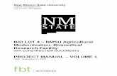 BID LOT 4 NMSU Agricultural Modernization: Biomedical ......LAB PLANNING CONSULTANT HDR 1100 Peachtree St NE Suite 400 Atlanta GA 30309 Michael Mottet T: (404) 601-8663 Michael.mottet@hdrinc.com