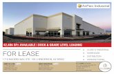 FOR LEASE WAREHOUSE · REAL COMM ADVISORS 444 E. Warm Springs Road, Suite 120 Las Vegas, Nevada 89119 +702-515-1010 MIKE DE LEW, +1 702-469-6496 mdelew@rcadvs.com NV-RE License S.0025952