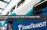 ST Board of Directors: Draft ST3 System Plan...March 24, 2016 Agenda • ST3 Draft System Plan • 25 year plan • Representative projects • Draft plan delivery schedule • Project