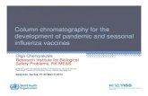 Column chromatography for the development of pandemic and … · Column chromatography for the development of pandemic and seasonal influenza vaccines Olga Chervyakova Research Institute