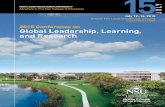 2015 Conference on Global Leadership, Learning, and ResearchMessage from Nova Southeastern University George L. Hanbury II, Ph.D. NSU President and CEO Nova Southeastern University