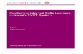 Positioning Informal Skills Learners in Nepal's TVET System · 2020. 1. 16. · Introduction The informal sector ... In the following sections, first, I will provide a brief information