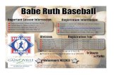 Babe Ruth Baseball flyer - Gainesville Ruth Baseball flyer.pdf · Babe Ruth Baseball T-Ball ages 4-6 City Resident: $55.75 Non-City Resident: $83.00 Rookie ages 7-8 City Resident: