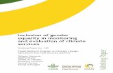 Inclusion of gender equality in monitoring and evaluation ... · climate information and agricultural innovation, particularly in a context of climate variability and change (Kristjanson