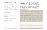 A direct and conceptual replication of post-loss speeding ... · 1Department of Experimental Psychology, Ghent University, Ghent, Belgium 2Institute of Psychology, University of Lausanne,
