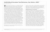 Individual Income Tax Returns, by State, 2007Rico or with income earned as U.S. government em-ployees. About 60 percent of these returns are from U.S. citizens living abroad, and these